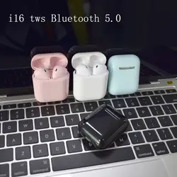 Низкая цена i16 СПЦ версия Bluetooth 5,0 наушники стерео наушники вкладыши 1:1 воздуха накладки с микрофоном бинауральные вызова для телефона android