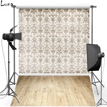 

MEHOFOTO Damask Vinyl Photography Background For Wedding Wood Floor New Fabric Flannel Background For Newborn Photo Studio 289