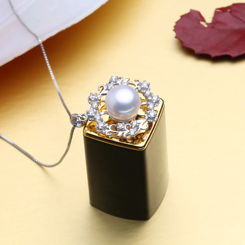 Женское ожерелье из серебра 925 пробы с жемчугом|pendant necklace|necklace pendant womennecklace women |