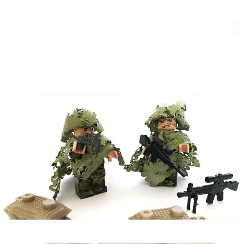 2pcs Lurkers Sniper Original Blocks Educational Toys Swat Police Military Weapons Gun Model City Accessories Lepin Mini figures marines weapons original block gun toys swat police military lepin weapons army model kits city compatible lepin mini figures