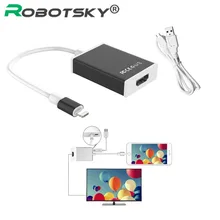 Robotsky HDMI Cable for iPhone Male to HDMI Female Adapter For Iphone 6 5s SE 7 6s Plus Ipad 1080P HDTV TV Adapter Connector