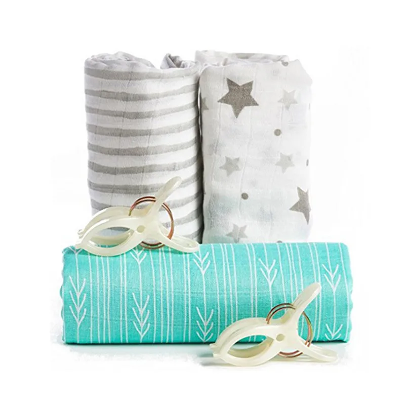 Baby Bamboo Muslin Swaddle Blanket Nautical Design Infant Cotton Best