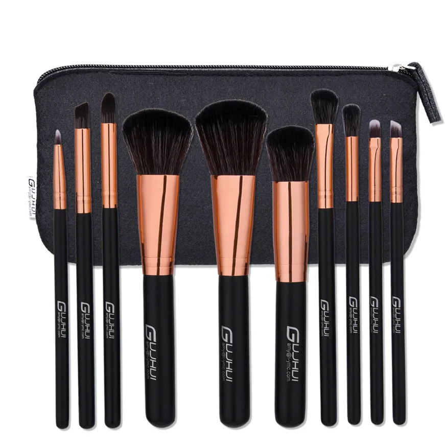 

2017 maquiagem New 10PCS Make Up Foundation Eyebrow Eyeliner Blush Cosmetic Concealer Brushes maquiagem