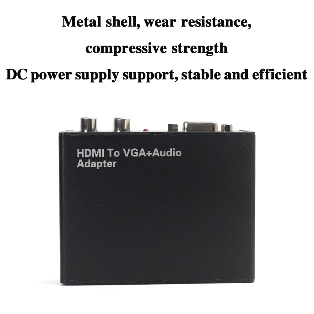 AIXXCO HDMI إلى محول VGA مع الصوت/R/L HDMI2VGA 1080 P موصل لأجهزة الكمبيوتر المحمول إلى HDTV التلفزيون مربع العارض HDMI2 محول VGA AIXXCO HDMI إلى محول VGA مع الصوت/R/L HDMI2VGA 1080 P موصل لأجهزة الكمبيوتر المحمول إلى HDTV التلفزيون مربع العارض HDMI2 محول VGA