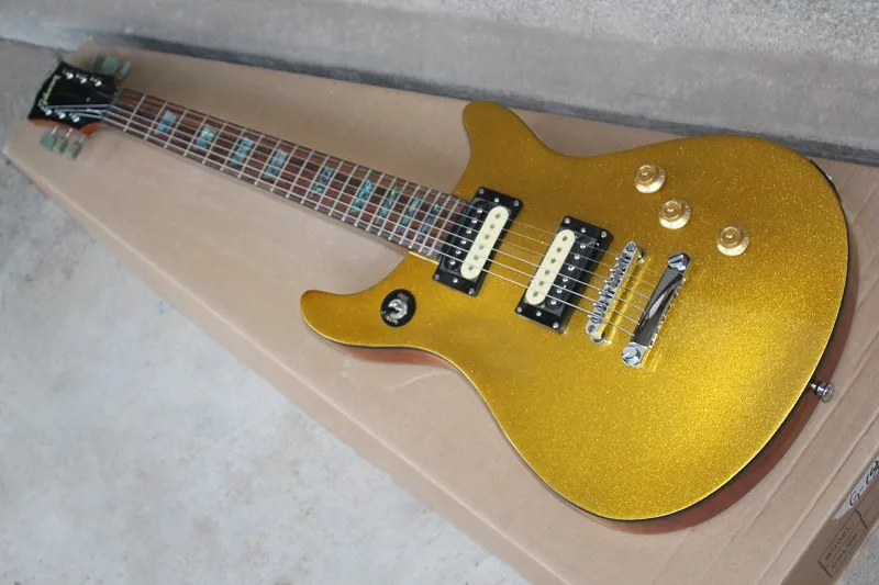 Standard electric guitar gold powder flash powder double
