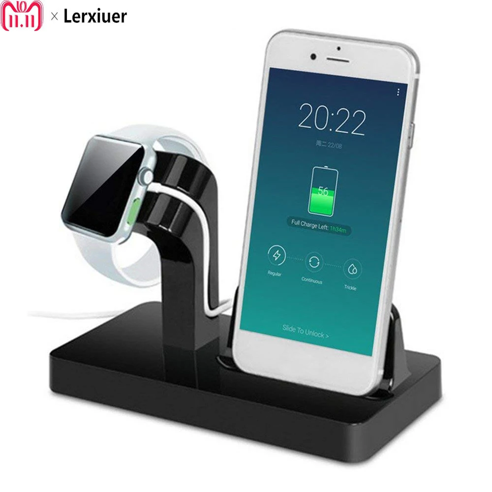 

Charging Dock Stand Holder For Apple watch 4/3/2/1 iwatch series IPhone X 87 7/8 Plus 6S 6 Plus 6S 5S 2 in 1 charger station