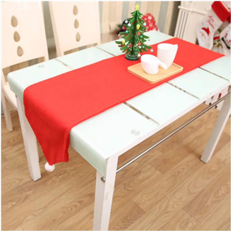 

176X34CM Christmas Table Runner Mat Tablecloth Christmas Flag Home Party Decor