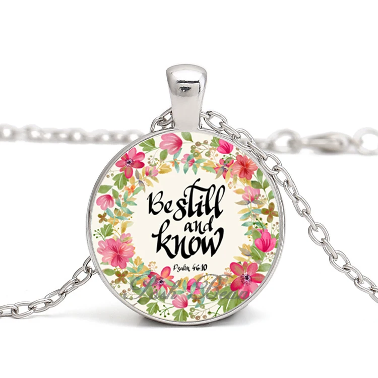 Bible Verses Glass Cabochon Necklaces Pendants The Chapter of The Bible