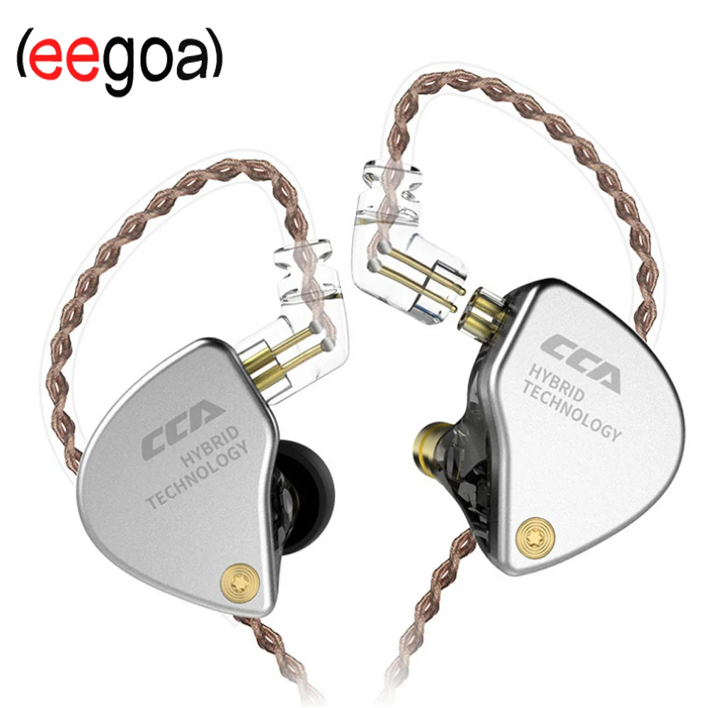 

CCA CA4 Circle Iron Earphone 4 Unit In-ear Mobile Phone Music Headset HIFI Subwoofer Eat Chicken Esports Line Control Earphone