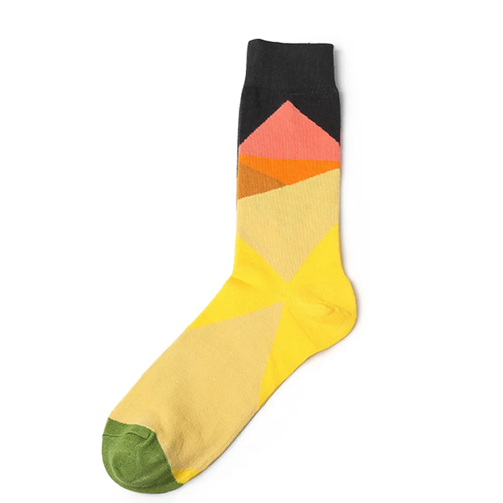 Для мужчин, многоцветные носки без пятки Для мужчин s Личность на хлопковой подкладке с принтом принт Повседневное дышащие Гольфы Meias de Тубо masculinas Y5 - Цвет: A