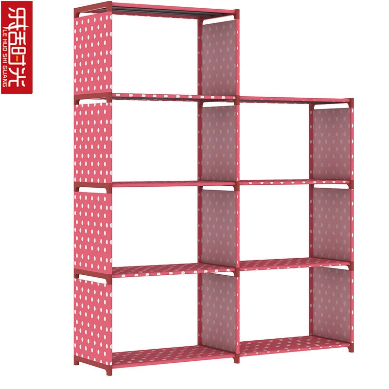 

Adjustable 7 Grids Children Bookshelf Books Sundries Storage Display Stand DIY Home Decoration Nonwoven Fabric Shelf Bookcase