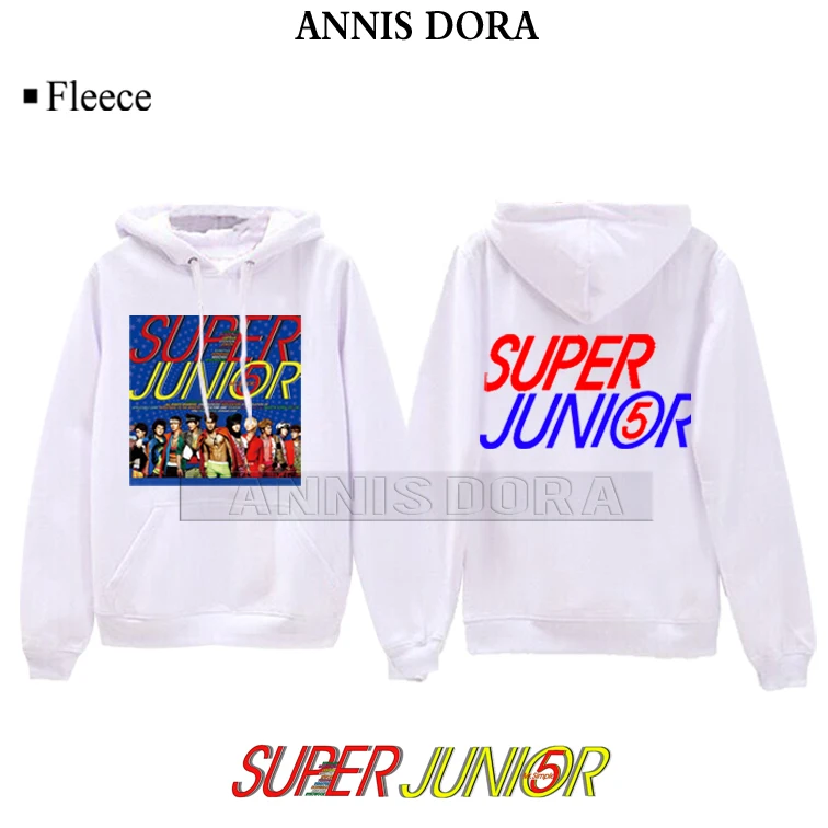 Super Junior SJ heechul Donghae Eunhyuk kyuhyun leeteuk 5TH Logo Hoodie