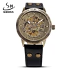 Bronze Automatic Mechanical Watch Men Leather Strap Steampunk Self-Wind Male Mechanical Clock Wristwatch Relogio Masculino 2022 ► Photo 2/6