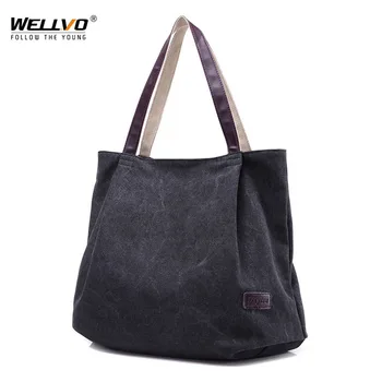 

Large Capacity Shoulder Bags Casual Handbags Women Famous Brand Canvas Tote Shopping Bag Bolsa Feminina Sac a Main Femmes XA147C