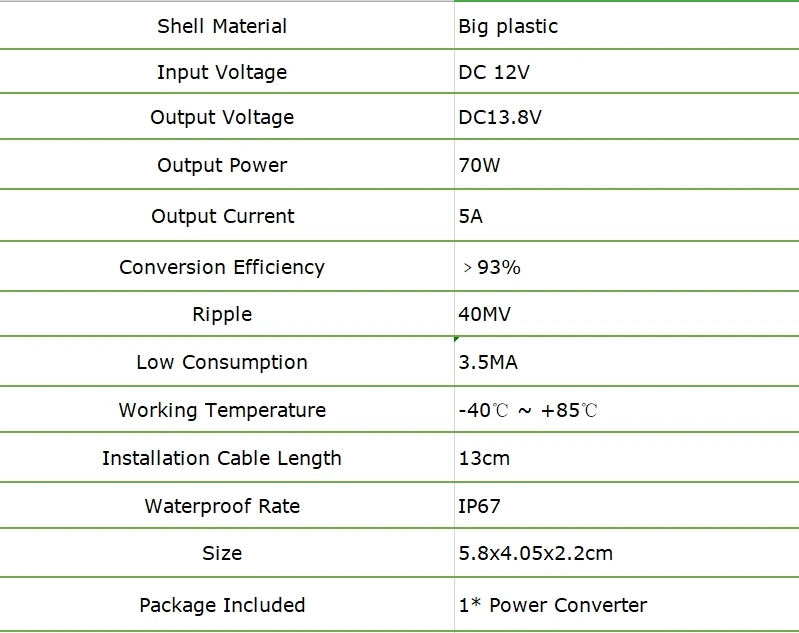 XINWEI 12 V до 13,8 V 5A/8A/10A/12A/15A/18A 70 W 110 W 138 W 165 W 207 W 248 W повышающий DC Преобразователи мощности водостойкий инвертор