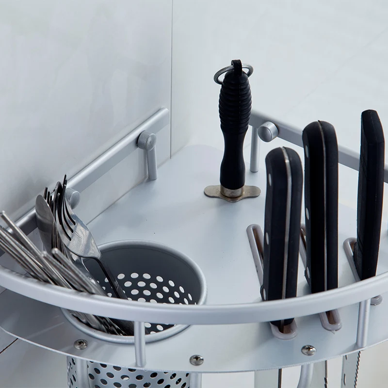 Космическая алюминиевая полка многоцелевой кухонный кулон кухонная стойка для ножей кухонная подвесная полка для ванной LU4263