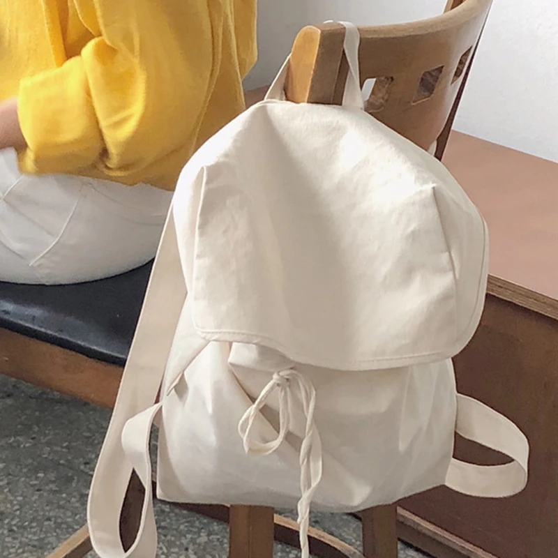 Goedkoop Unisex Casual Canvas Rugzak Straat Koreaanse Fashion Rugzak Stof Leisure Dagelijkse Designer Ruckpack Japenese Stijl Rugzak