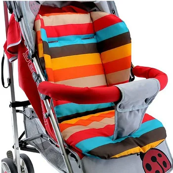 

Newborn Baby Cotton Carriage Seat Baby Chair Infants Car Seat Cushion Pushchair Toddler Stroller Accessories Double-side Stripes