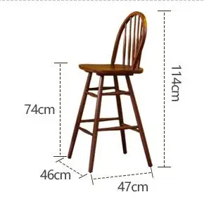 Луи Мода барные стулья скандинавские твердые деревянные стулья для дома