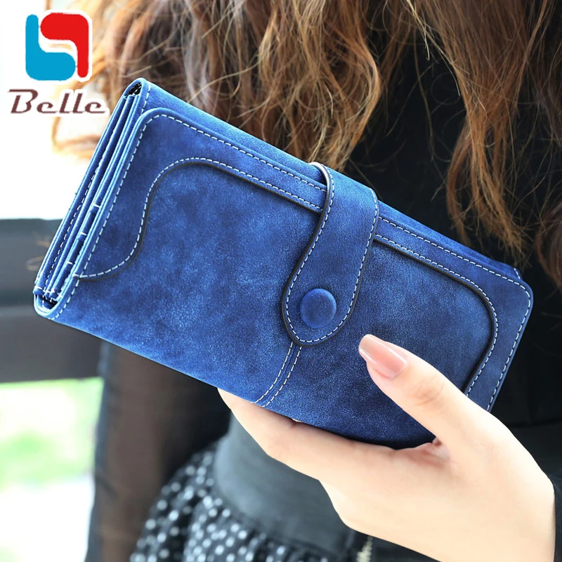  Nubuck leather wallet women luxury brand 2016 coin purse bag female clutch bag Handbags dollar price long wallets carteira 