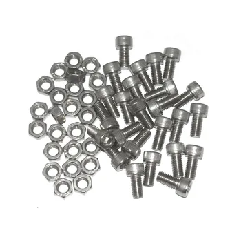 

M8 x 16mm 304 Stainless Steel Hex Key Bolt Socket Head Cap Screws with Hex Nuts 25pcs