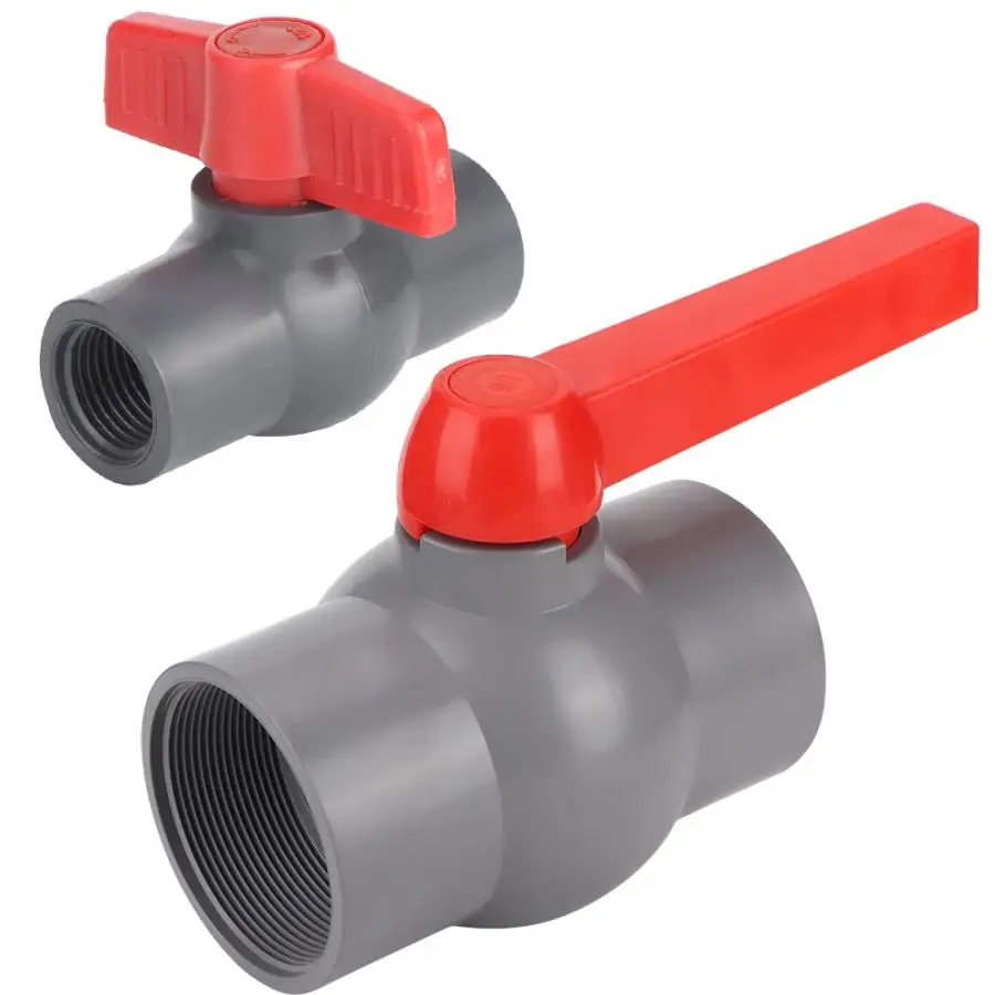 

10pcs/set Two-Way PVC Ball Valve Manual Control Pipe Ball Valve Connector for Agricultural Irrigation G1/2'' G2-1-2"