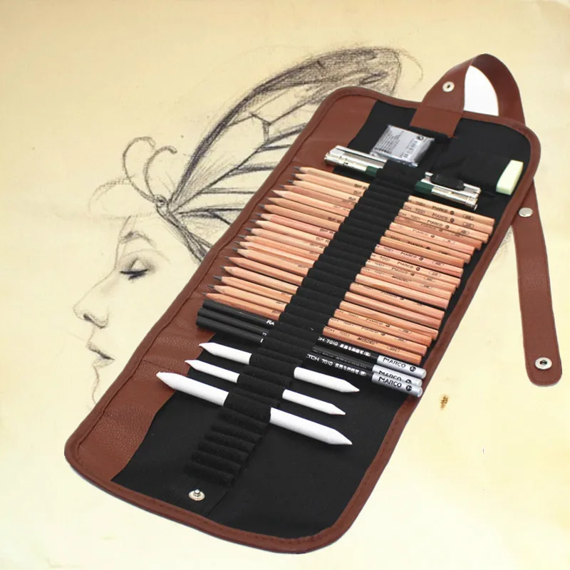 28pcs/set Authentic sketch drawing charcoal pencil eraser tool kit