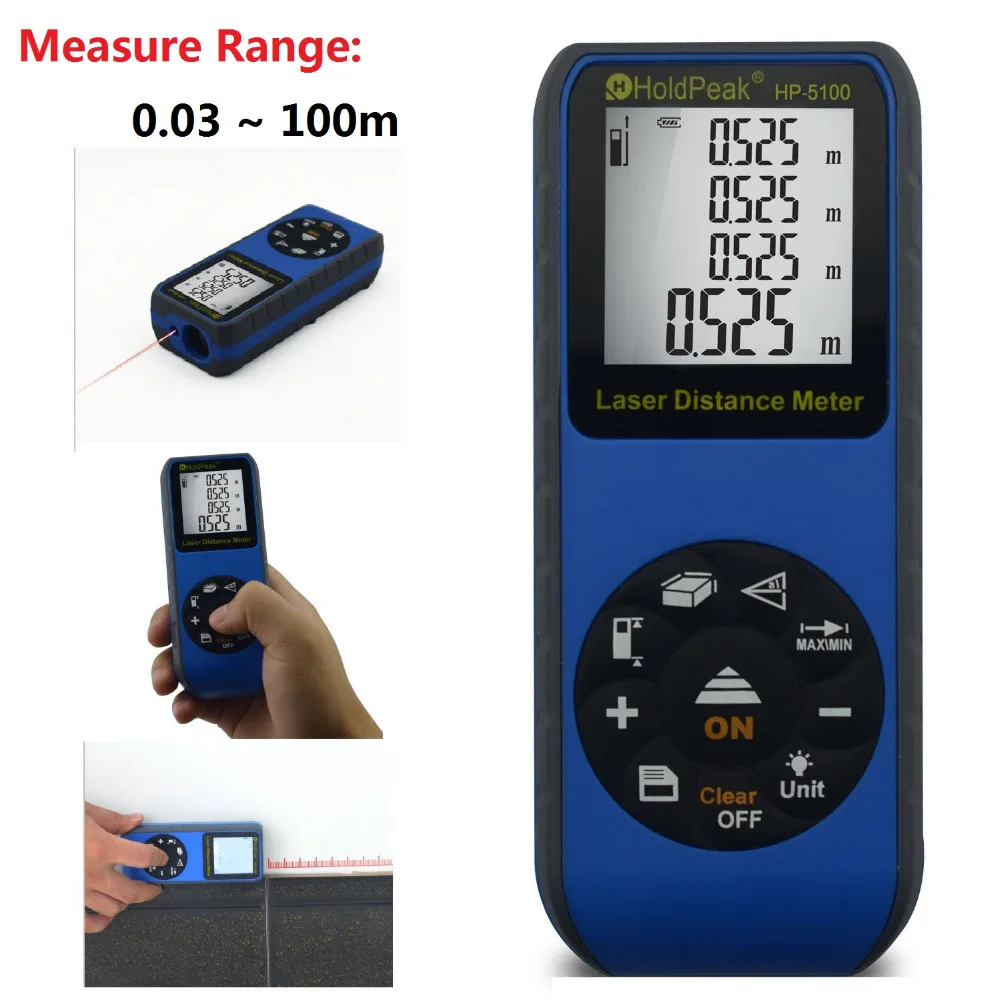 HP-5100 100m Rangefinders Laser Distance Meter Trena Laser Tape Range Finder Build Area Measure Device Ruler Test Tool 80m handheld laser rangefinders digital laser distance meter infrared laser range finder tape ruler measure area volume tool