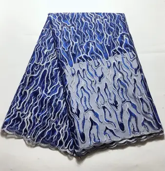 

royal blue African Laces Fabrics Embroidered Nigerian French Lace Fabric High Quality 2019 African French Net Lace Fabric ALM039