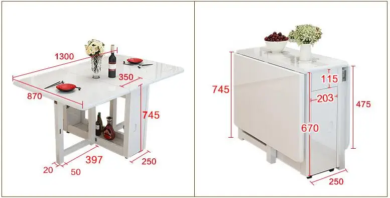 Стол обеденный стол домашний телескопический складной небольшой квартира простой твердой древесины ноги многоцелевой обеденный стол и стул combinati