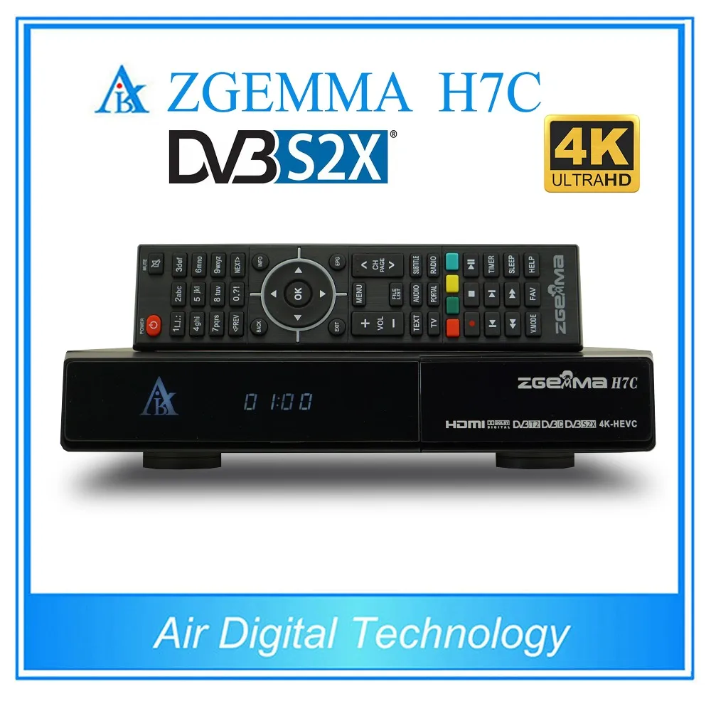 2 pcs lot zgemma h7c 4k ultra hd font b tv b font font b receiver
