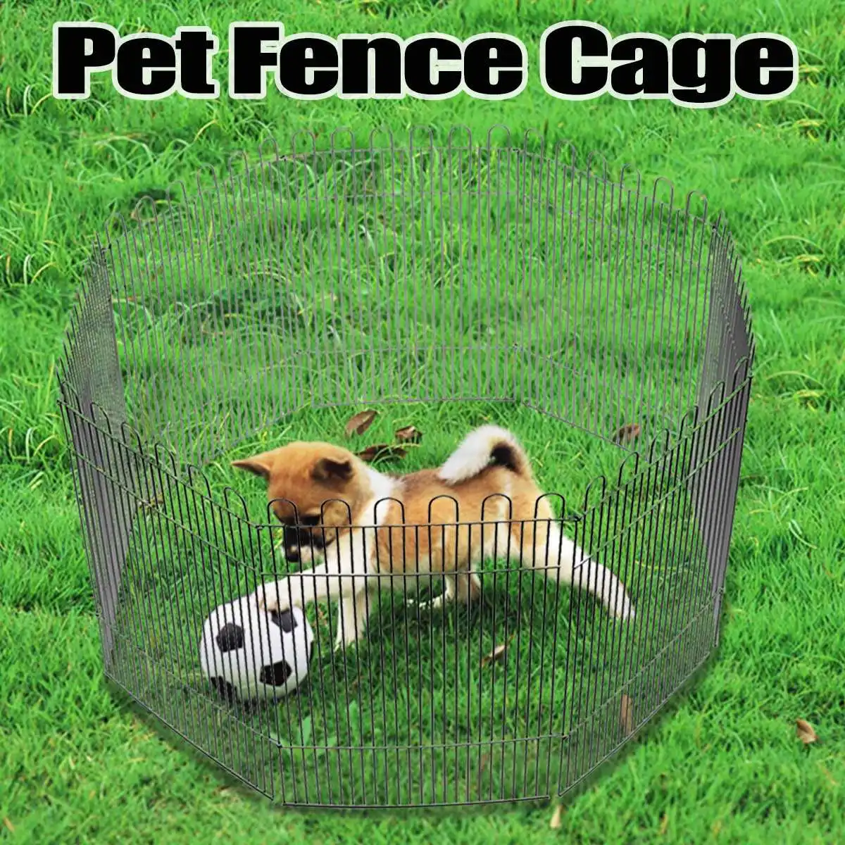

8PCS Foldable Pet Fence Run Playpen for Small Pets Puppy Dogs Cats Hamster Folding House Cage Play Cages Pet Dog Accessories