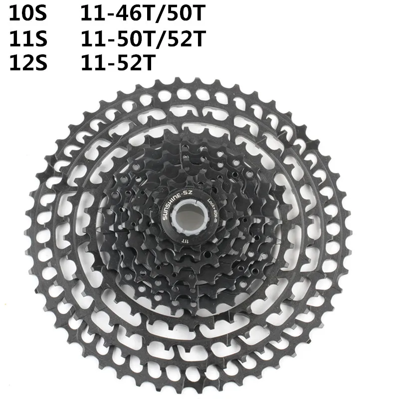 MTB 10//11Speed Cassette 11-52T Wide Ratio CNC Freewheel Mountain Bike Parts