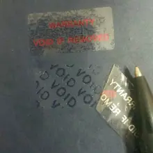 500 шт./лот 15*30 мм прозрачная ПВХ пустая наклейка гарантия безопасности печать этикетка оставляющая слово "пустота" если удалена
