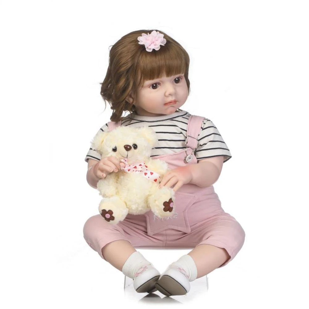 

Silicone Real Reborn Baby Doll Toy 71cm Head to Toe Princess Reborn Bonecas Toddler Babies Alive Bebes Brinquedos for Girls Gift