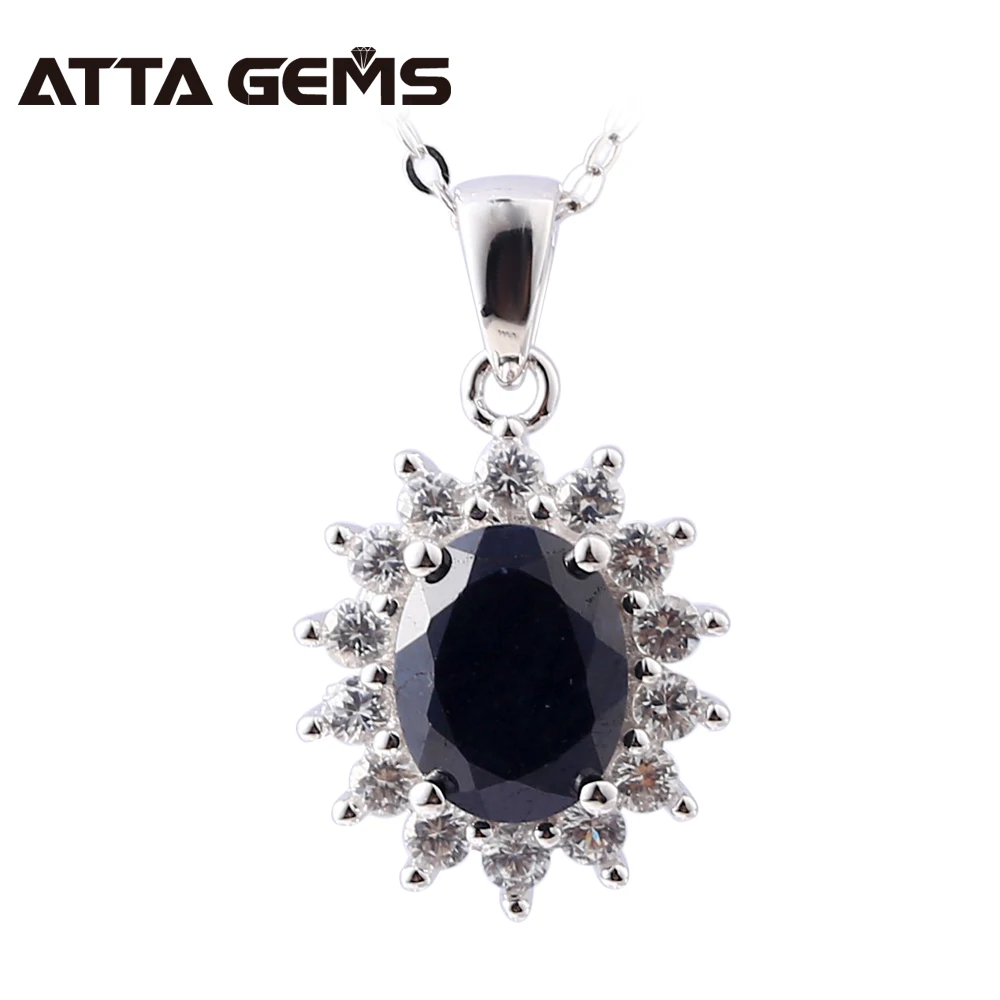 Natural Black Sapphire Sterling Silver Pendant Classic Style Silver Pendant For Women Birthday Party Mother's Day Gifts
Natural Black Sapphire Sterling Silver Pendant Classic Style Silver Pendant For Women Birthday Party Mother's Day Gifts