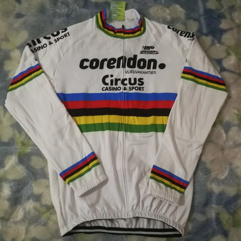 

winter fleece cyclocross world champion Mathieu long cycling jersey Bicycle maillot warmer MTB bike clothing Ropa ciclismo only