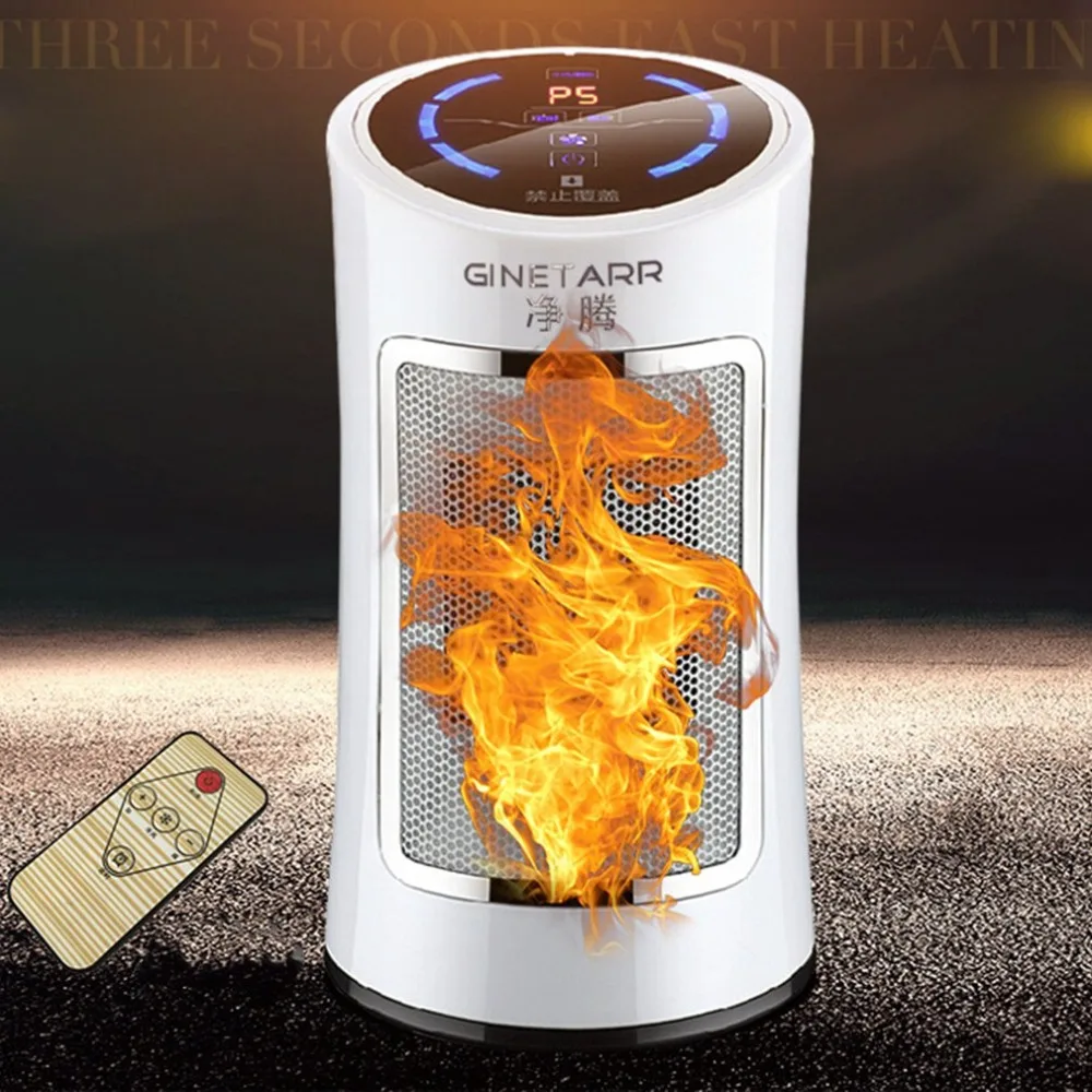 

Portable Ceramic Space Heater 1500W Mini Adjustable Thermostat Smart Small Air Conditioner Mini Heater for Office Home