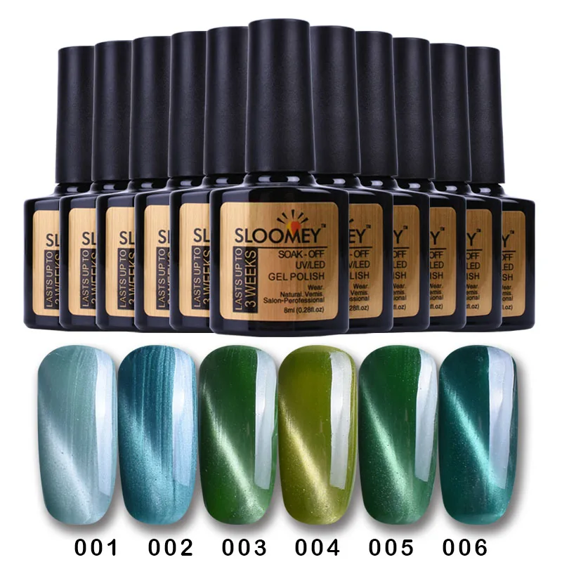 

Green Cat Eyes Series Phototherapy Gum Genuine Nail Gel Polish Soak Off UV LED Gel Long Lasting 3D Cat Eye Effect Gel Nai Polish