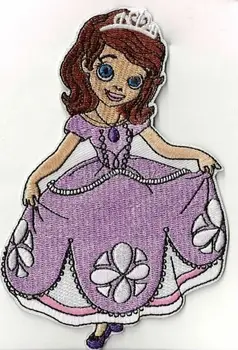 

5.1" LARGER PRINCESS SOFIA Movie TV Series Patch DC COMICS Cosplay Costume Embroidered Emblem iron on patch badge applique