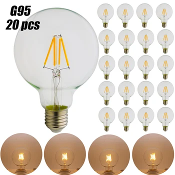 

20 pcs/lot LED Retro Edison Bulb Lamp 4w/6w/8w Vintage Light Bulb Chandelier Replace 30w 45w 60w Halogen lamp