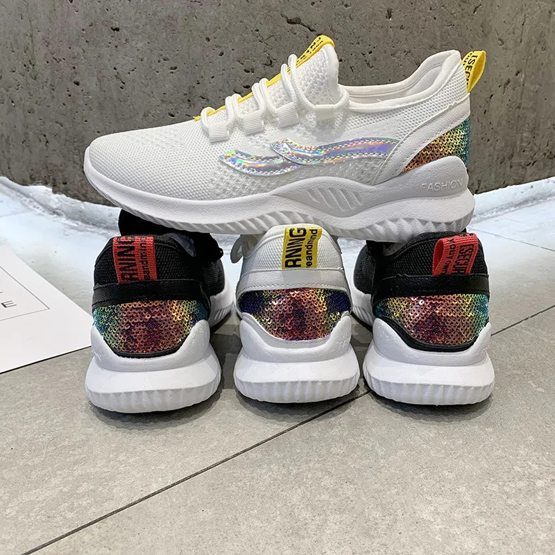 

Women's Chunky Sneakers 2019 Fashion Basket femme Women Platform Shoes Lace Up Pink White Female Trainers Heel Dad Casual Shoes