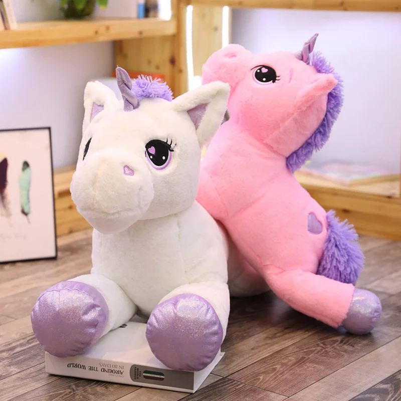 1PC 60-110cm Kawaii Unicorn Stuffed Animals Plush Toy Unicorn Animal Cute Horse High Quality Cartoon Gift For Children Girl 1PC 60-110cm Kawaii Unicorn Stuffed Animals Plush Toy Unicorn Animal Cute Horse High Quality Cartoon Gift For Children Girl