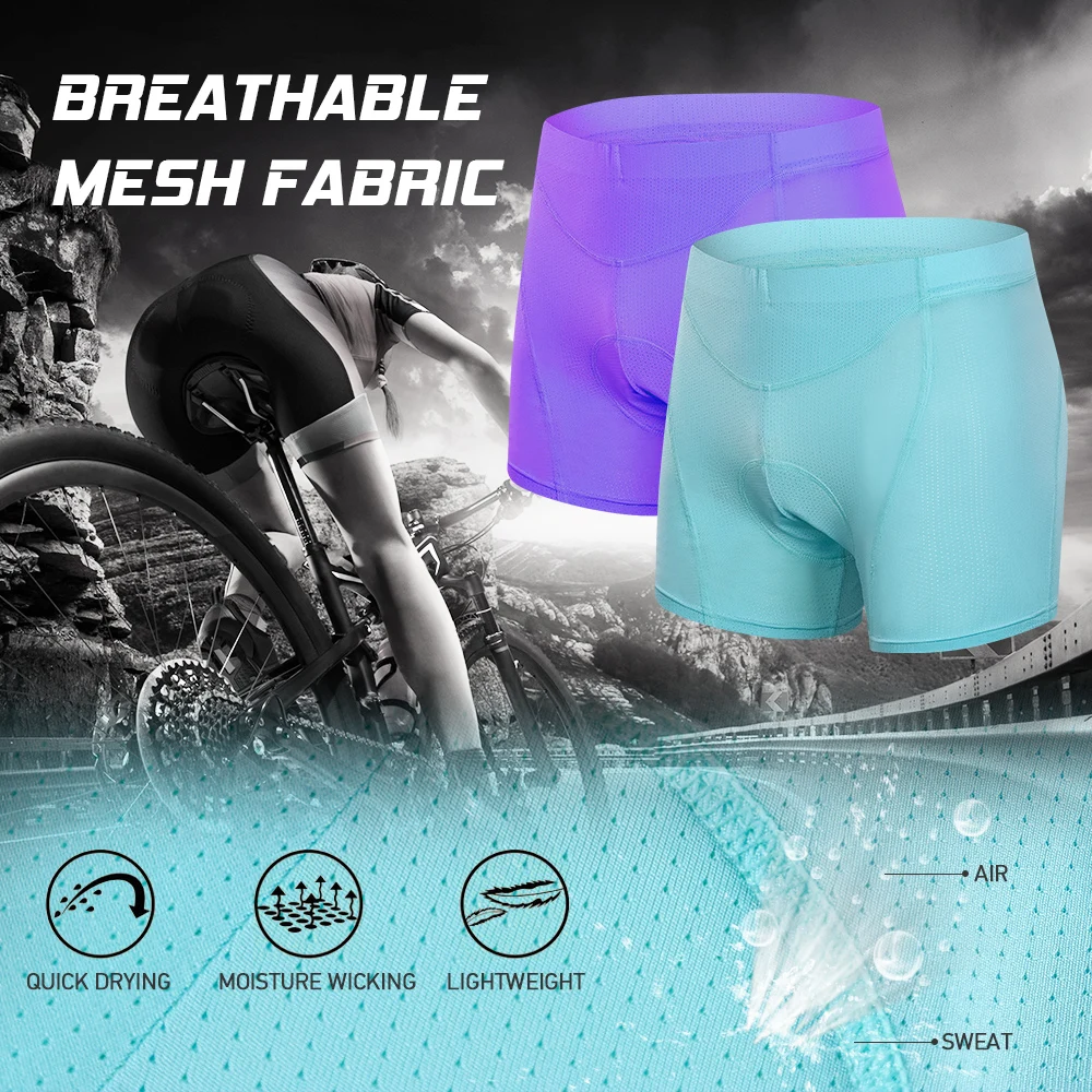 

S/M/L/XL/XXL Women Cycling Underwear 3D Padded Breathable Mesh MTB Bike Riding Biking Underwear Shorts Outdoor training shorts
