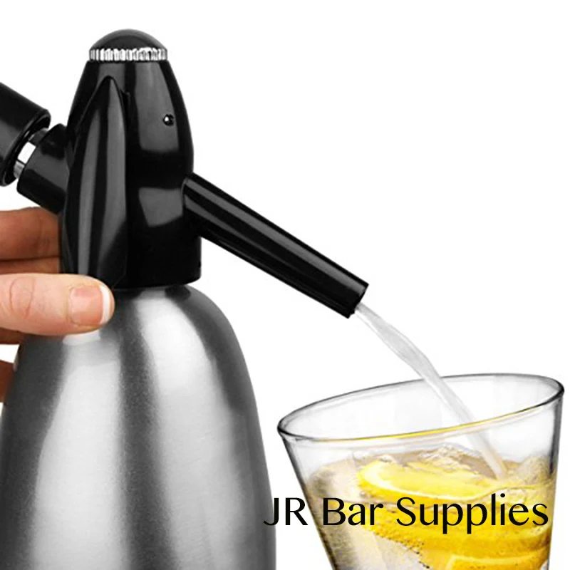 1ltr Soda Siphon Make Sparkling Water for Mojitos Gin Fizz Cocktails and Wine Spritzers sparkling water maker