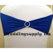 100 premium Темно-синие спандекс/полиэстер Председатель Группы с круглой Diamante Дизайн Для Свадьба Председатель