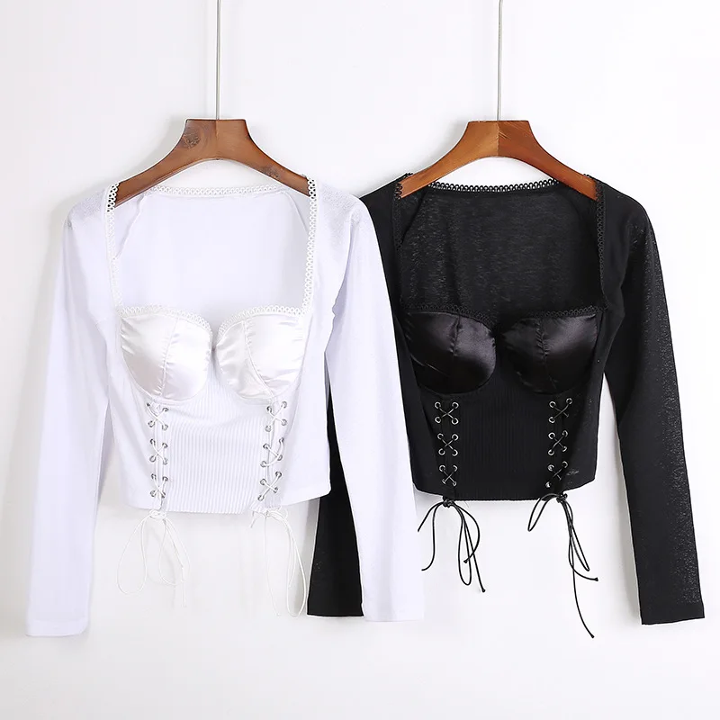 

women shirts women long sleeve shirts womens tops women blouses Square Collar