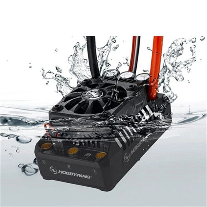 

Hobbywing EzRun Max5 V3 200A Speed Controller Waterproof Brushless ESC for 1/6 1/5 RC Car