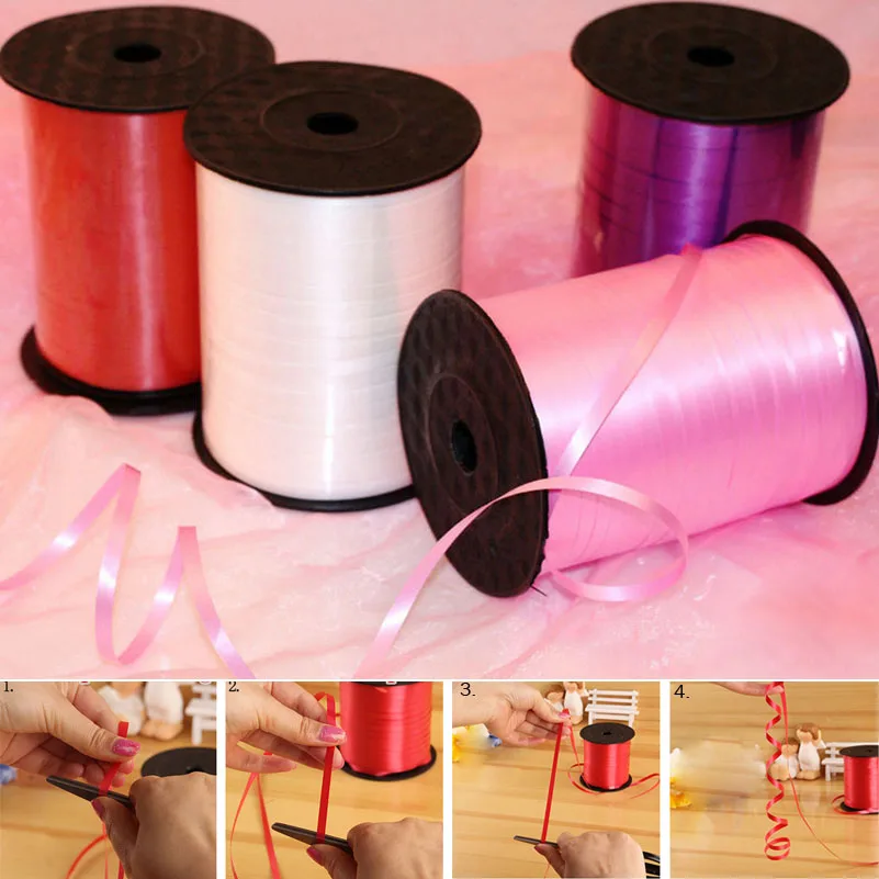 

1000 yards/lot Wedding decorations DIY Gift box ribbons Balloon pendant rope colorful balloon tie ribbon Event party supplies