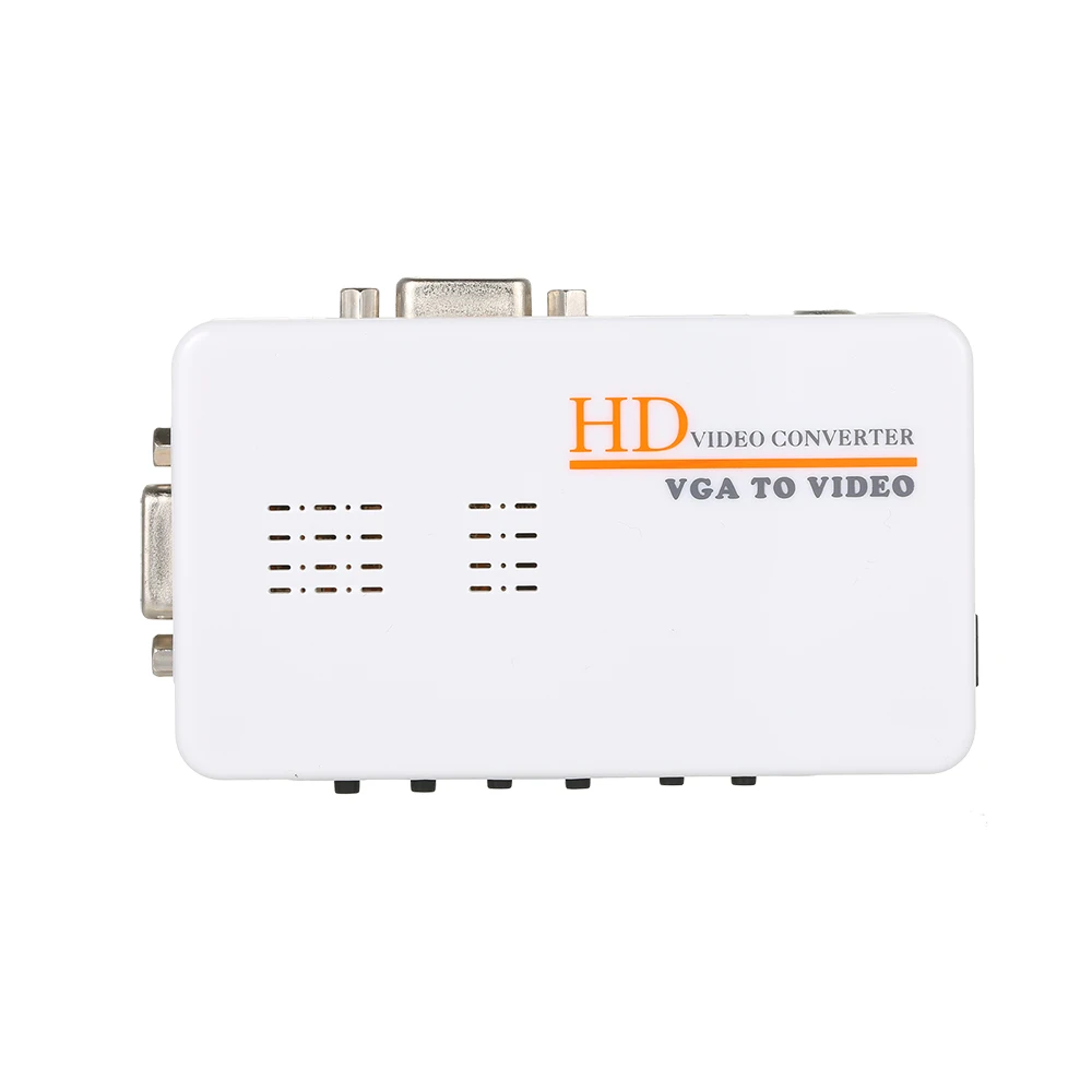 Vga к rca s-video адаптер PC ноутбук ТВ Video Converter композитный распределительная коробка для Smart ТВ телевидения